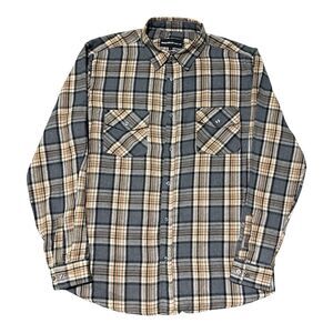 Molokai Surf Co Flannel Shirt Men’s L Plaid Western Button Up Oversized